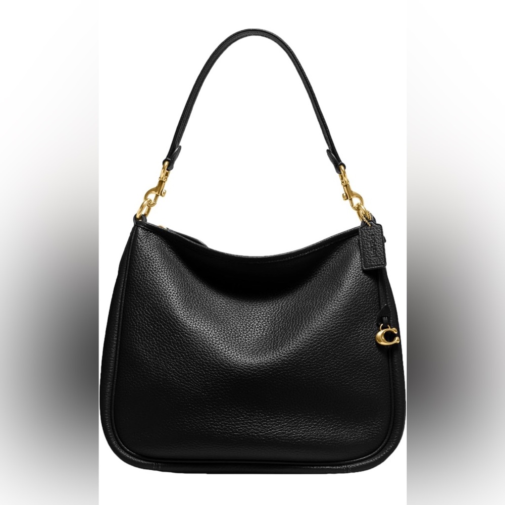 COACH Women’s Soft Pebble Leather Cary Shoulder Bag – Black